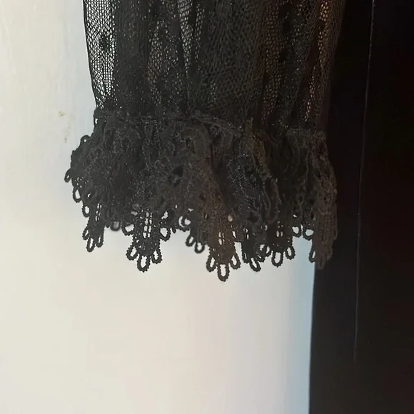 A. B. S. Collection Navy and Black Mini Dress with Velvet and Lace Details - Picture 8 of 13